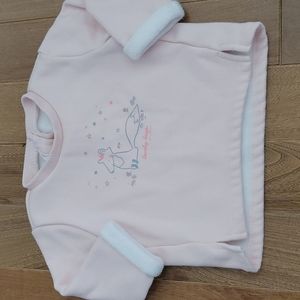 Infant‎ Paco Rabanne Pink Fox Sweatshirt with white fuzzy inside 24 month